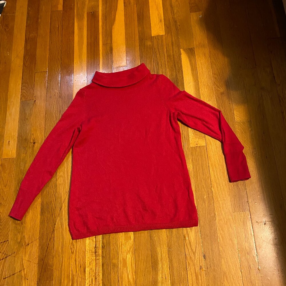 Talbots Red 100% Cashmere Pullover Sweater Size S